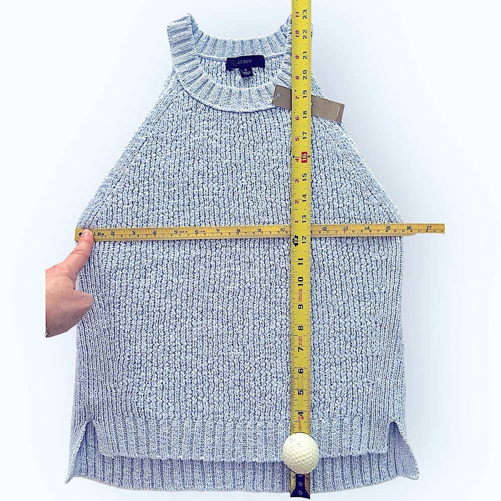 J. Crew High-Neck Textured Pointelle Sweater-Tank - Picture 11 of 11